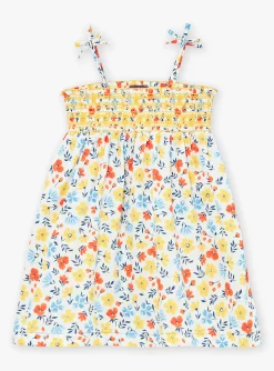 Dress-Sergent Major Ecru smock dress with floral print