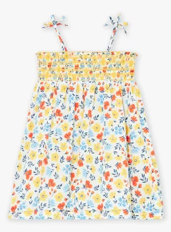 Dress-Sergent Major Ecru smock dress with floral print