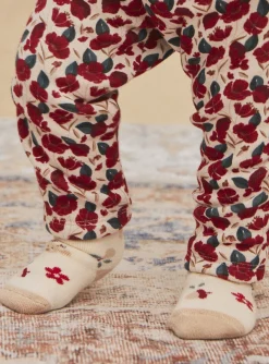 Socks & Tights | Socks & Tights-Sergent Major Ecru socks with fancy jacquard