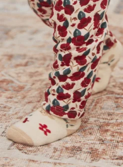 Socks & Tights | Socks & Tights-Sergent Major Ecru socks with fancy jacquard