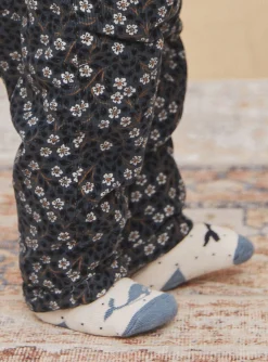 Socks & Tights | Socks & Tights-Sergent Major Ecru socks with orc jacquard, polka dots and hearts