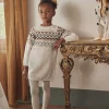 Dress-Sergent Major Ecru sweater dress with jacquard pattern