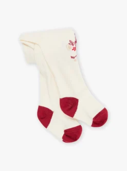 Socks & Tights | Socks & Tights-Sergent Major Ecru tights with animal head jacquard