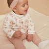 Suits And Ensembles-Sergent Major Ecru top, leggings and antique pink headband