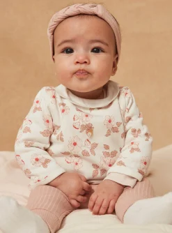 Suits And Ensembles-Sergent Major Ecru top, leggings and antique pink headband