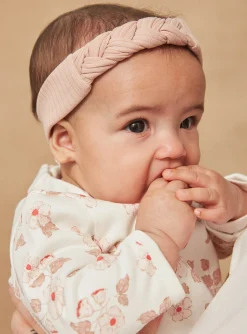 Suits And Ensembles-Sergent Major Ecru top, leggings and antique pink headband
