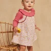 Dress | Dress-Sergent Major Ecru twill pinafore dress with floral and fox print