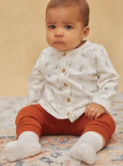 Suits And Ensembles-Sergent Major Ecru velvet pyjamas with Dalmatian print