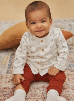 Suits And Ensembles-Sergent Major Ecru velvet pyjamas with Dalmatian print
