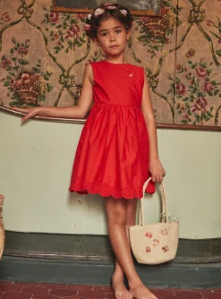 Bag & Umbrella-Sergent Major Embroidered straw bag