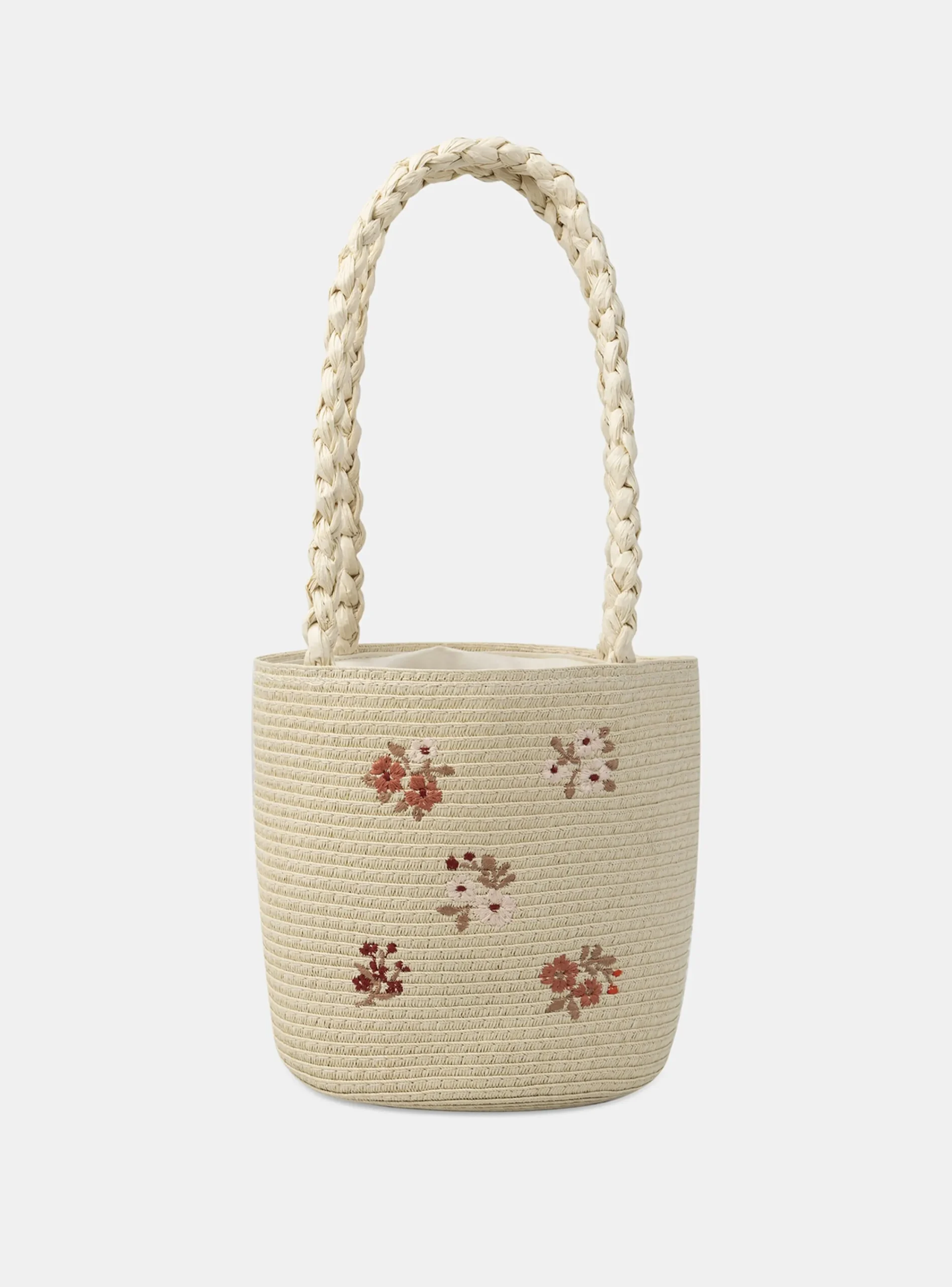 Bag & Umbrella-Sergent Major Embroidered straw bag