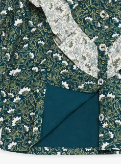 T-shirts & Shirts | T-shirts & Shirts-Sergent Major Emerald green blouse with floral print