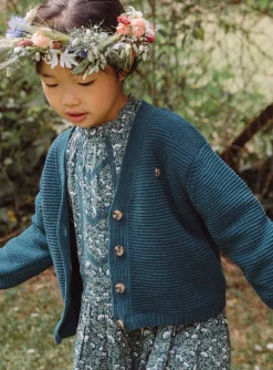 Knitwear, Sweater, Cardigan-Sergent Major Emerald green chenille cardigan
