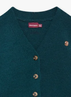 Knitwear, Sweater, Cardigan-Sergent Major Emerald green chenille cardigan