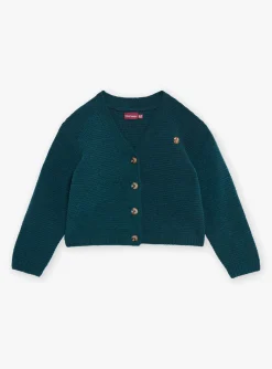 Knitwear, Sweater, Cardigan-Sergent Major Emerald green chenille cardigan