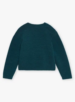 Knitwear, Sweater, Cardigan-Sergent Major Emerald green chenille cardigan