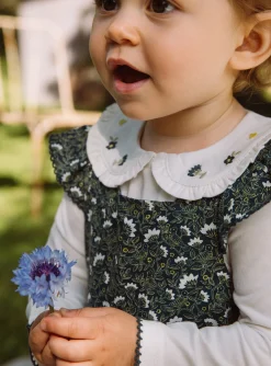 Romper, Jumpsuit & Outfit | Romper, Jumpsuit & Outfit-Sergent Major Emerald green dungarees with floral print
