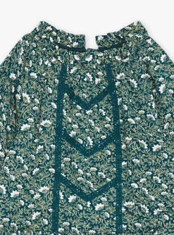 Dress-Sergent Major Emerald green floral print dress
