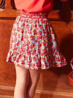 Skirt, Shorts-Sergent Major Floral flounced skirt