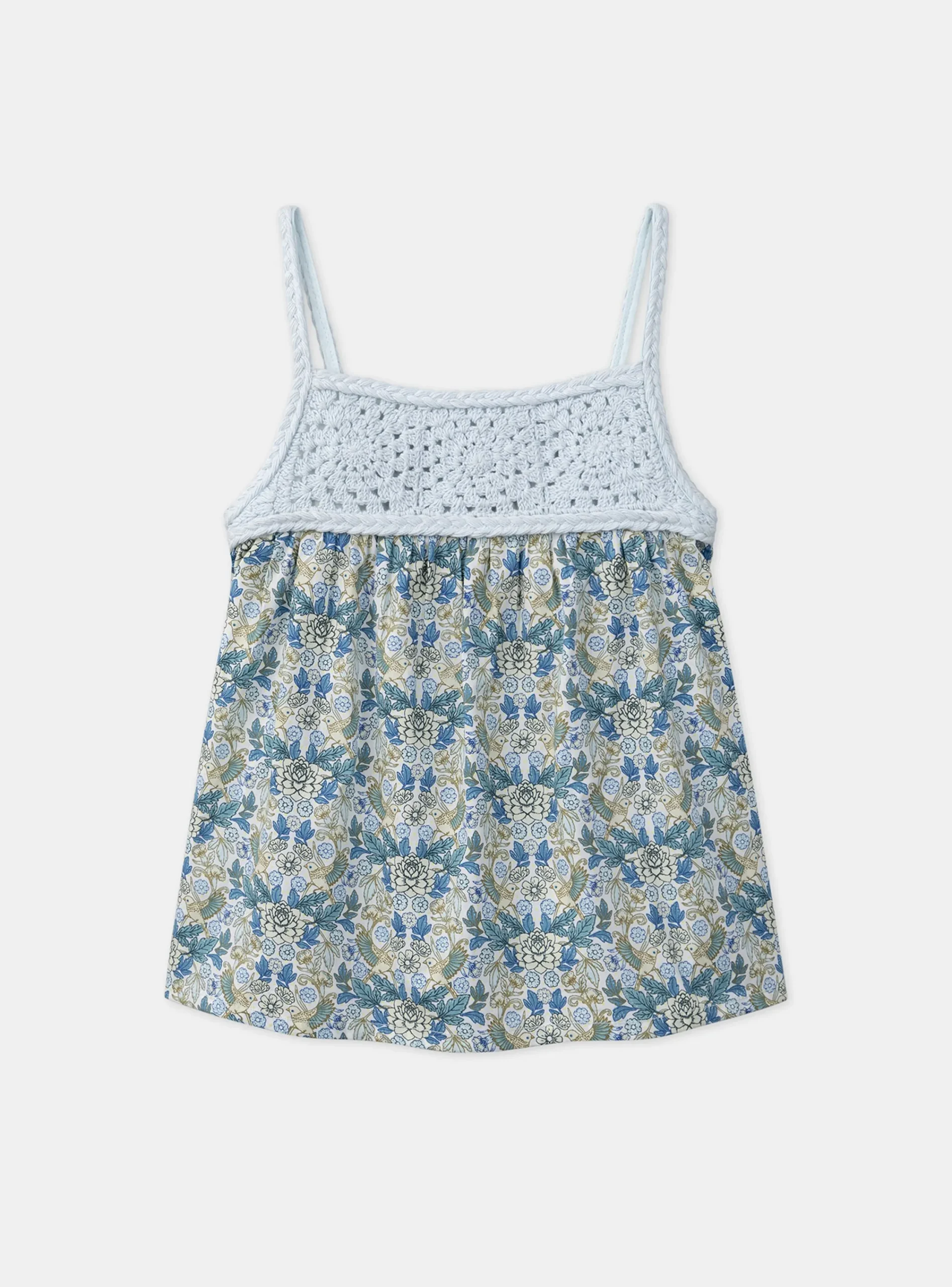 Shirt, T-shirt-Sergent Major Floral Lace Green Tank Top