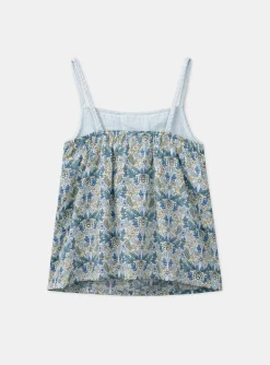 Shirt, T-shirt-Sergent Major Floral Lace Green Tank Top
