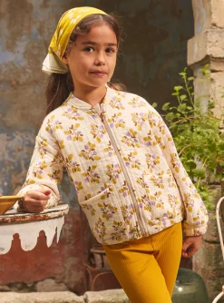 Knitwear, Sweater, Cardigan-Sergent Major Floral varsity-style jacket tubular knit fabric