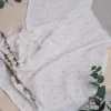 Sponge Tips, Nappies & Bibs-Sergent Major Flowered print vanilla diaper in double cotton gauze
