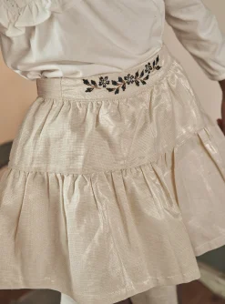 Skirt, Shorts-Sergent Major Gold ruffled skirt