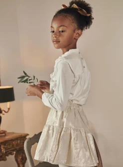 Skirt, Shorts-Sergent Major Gold ruffled skirt