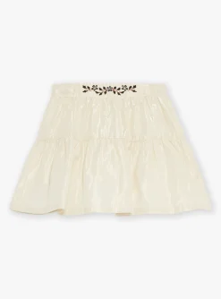 Skirt, Shorts-Sergent Major Gold ruffled skirt