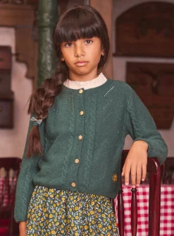 Knitwear, Sweater, Cardigan-Sergent Major Green CARDIGAN