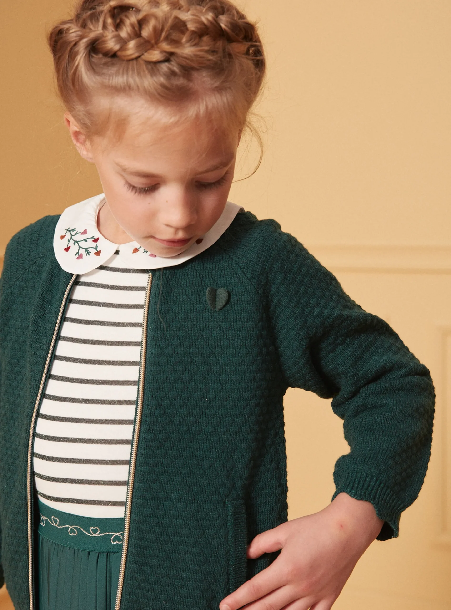 Knitwear, Sweater, Cardigan-Sergent Major Green CARDIGAN
