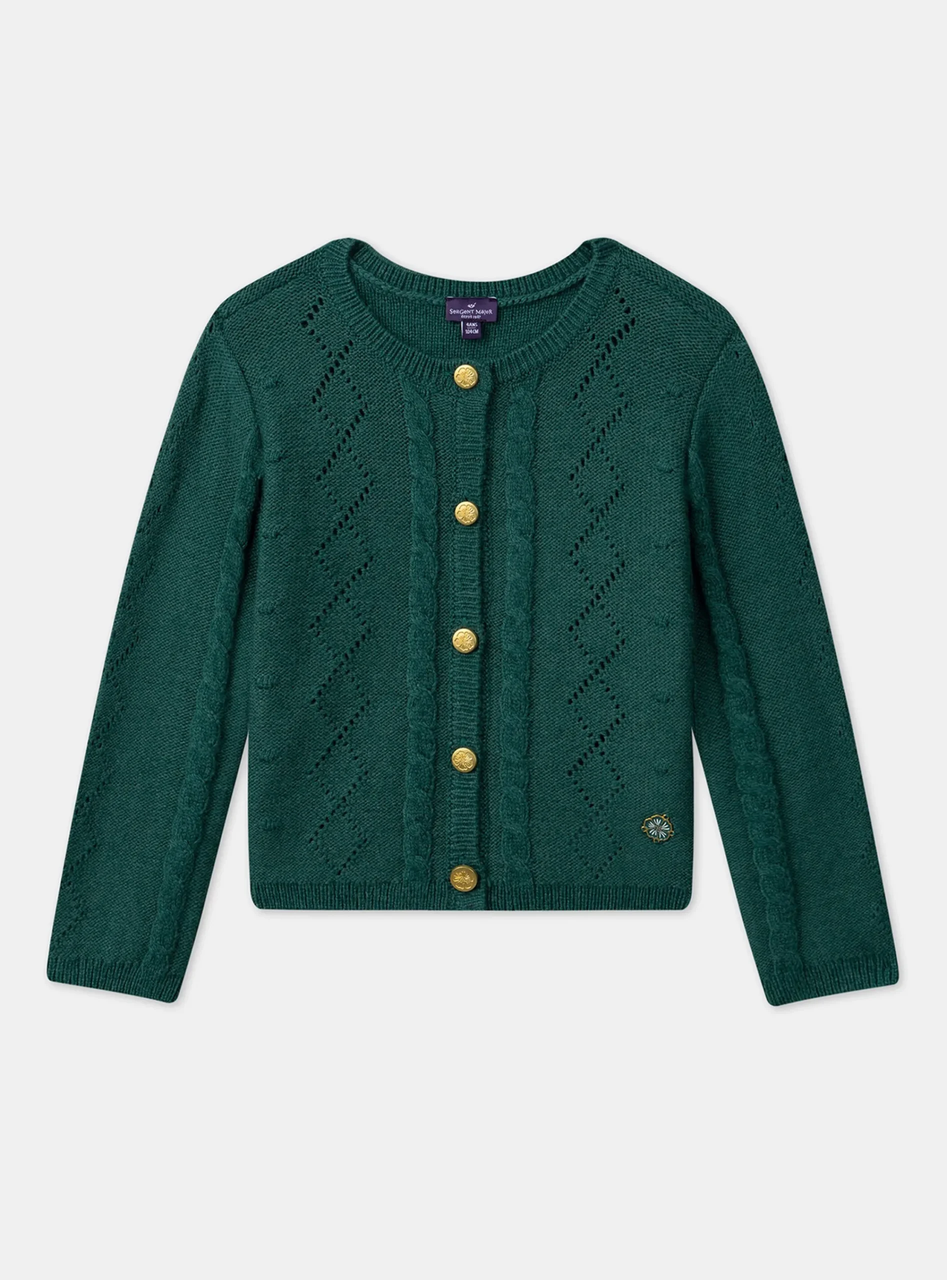 Knitwear, Sweater, Cardigan-Sergent Major Green CARDIGAN