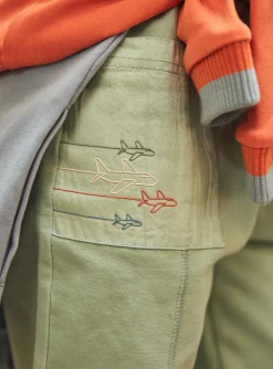 Trousers, Jeans-Sergent Major Green fleece pants