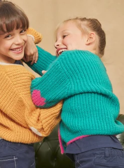 Knitwear, Sweater, Cardigan-Sergent Major Green ribbed cardigan