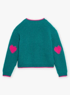 Knitwear, Sweater, Cardigan-Sergent Major Green ribbed cardigan