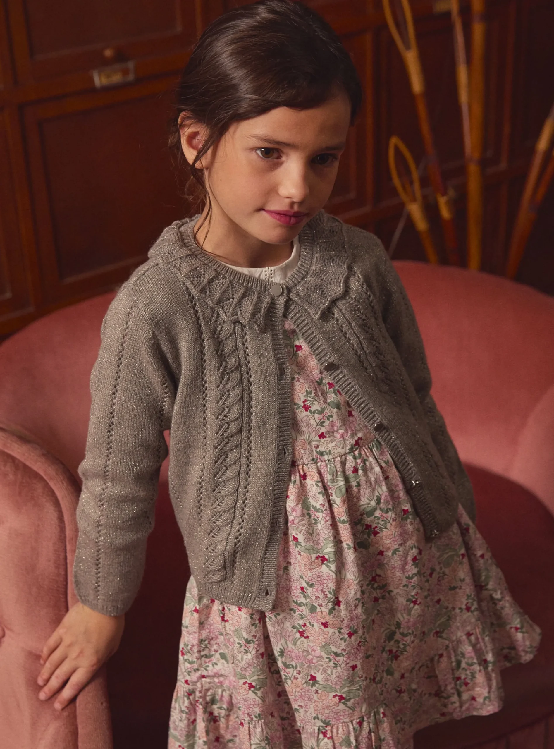 Knitwear, Sweater, Cardigan-Sergent Major Grey CARDIGAN