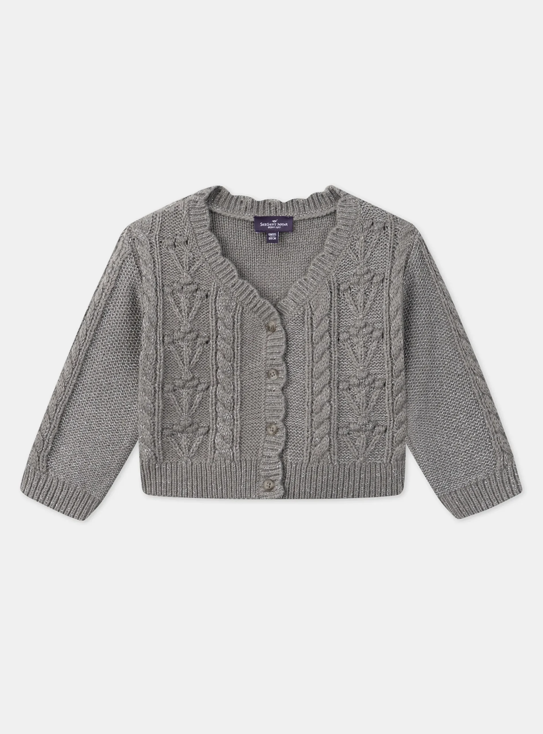 Knitwear, Sweater, Cardigan | Knitwear, Sweater, Cardigan-Sergent Major Grey CARDIGAN