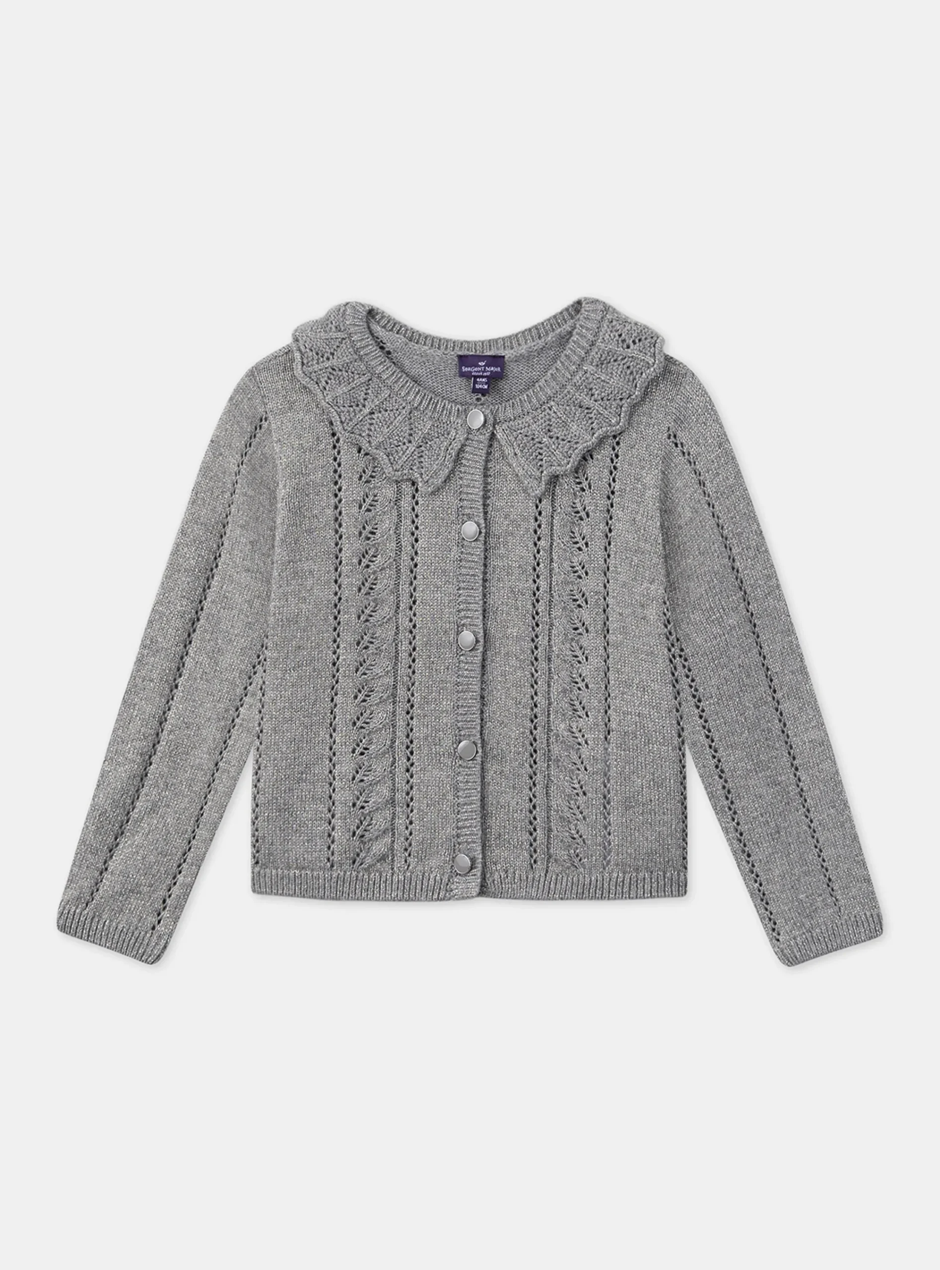 Knitwear, Sweater, Cardigan-Sergent Major Grey CARDIGAN