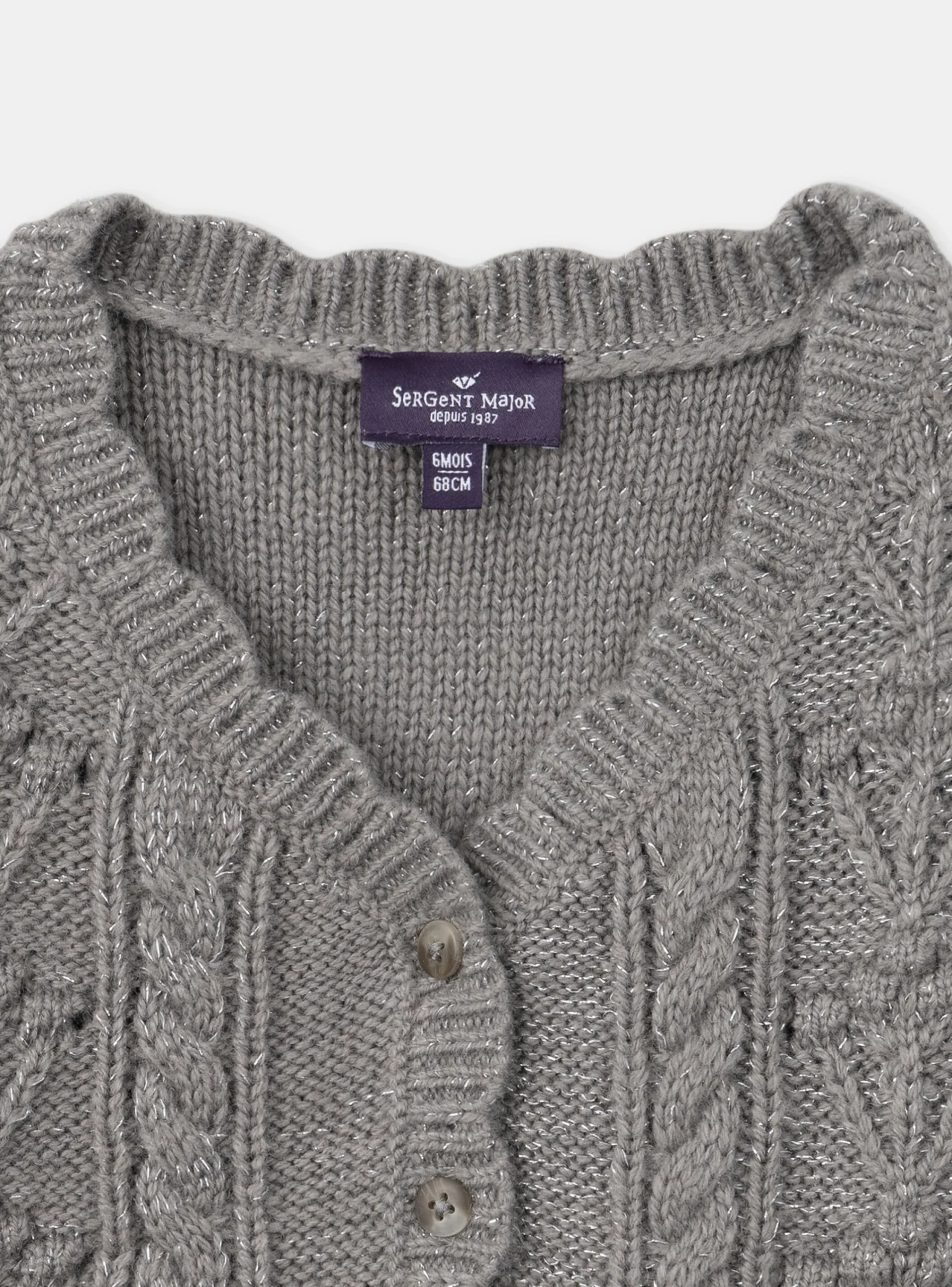 Knitwear, Sweater, Cardigan | Knitwear, Sweater, Cardigan-Sergent Major Grey CARDIGAN