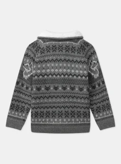 Knitwear, Sweater, Cardigan-Sergent Major Grey KIDS CARDIGAN
