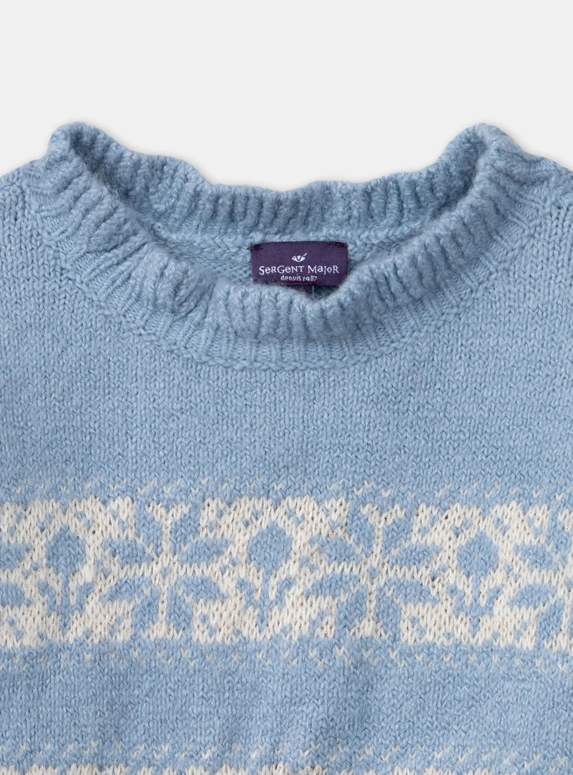 Knitwear, Sweater, Cardigan-Sergent Major Greyish blue PULLOVER