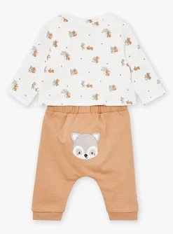 Suits And Ensembles-Sergent Major Hazelnut and ecru top, pants and bandana set