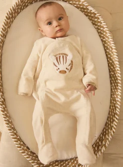 Baby Jumpsuits-Sergent Major Heather beige BABYGROW