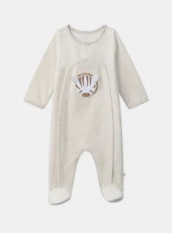 Baby Jumpsuits-Sergent Major Heather beige BABYGROW