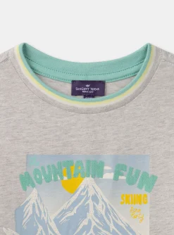 T-shirt, Polo Shirt-Sergent Major Heather beige TEE SHIRT LS