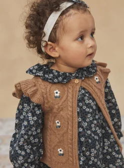 Knitwear, Sweater, Cardigan | Knitwear, Sweater, Cardigan-Sergent Major Heather brown CARDIGAN WHITHOUT SLEEVES
