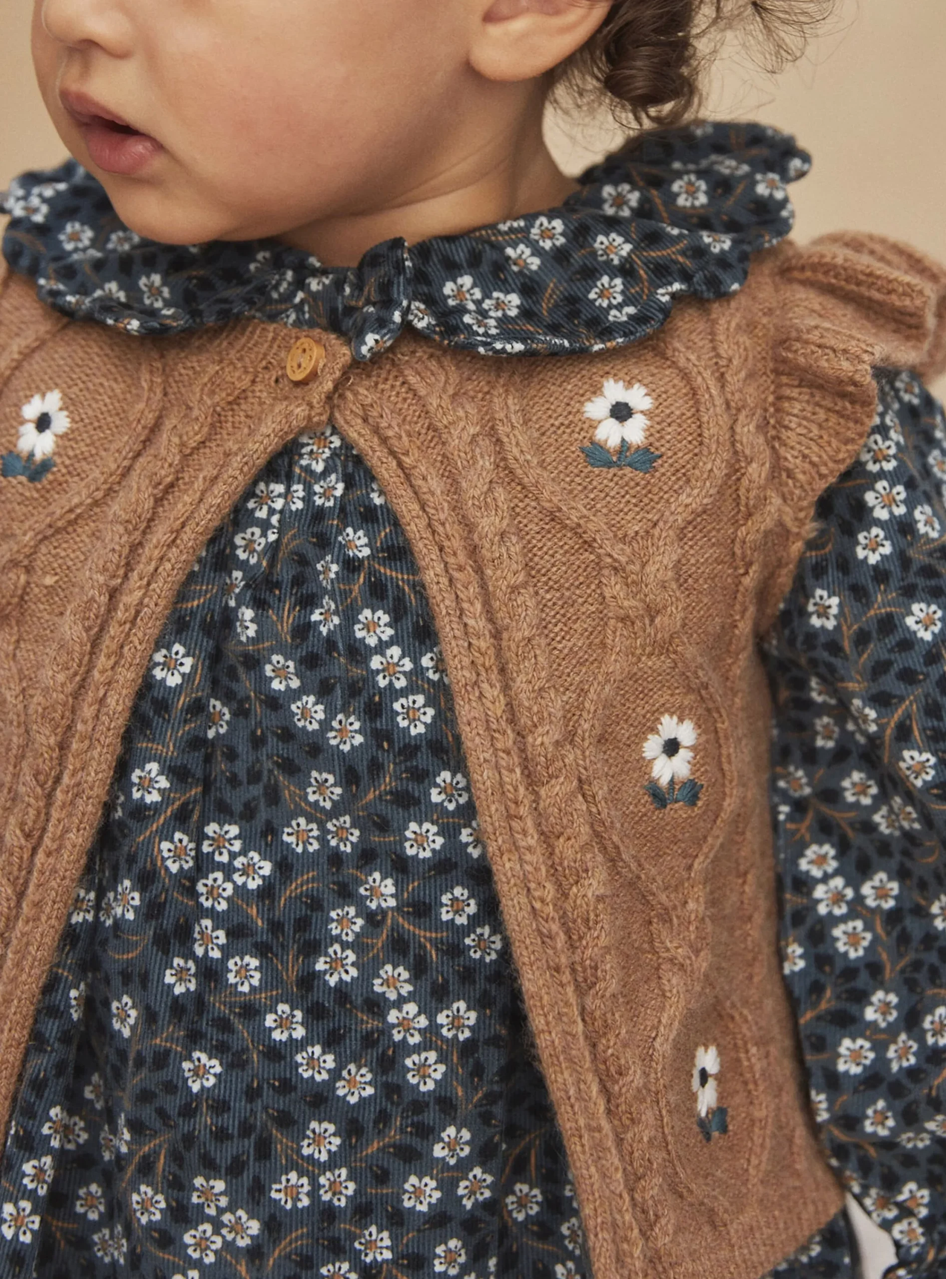Knitwear, Sweater, Cardigan | Knitwear, Sweater, Cardigan-Sergent Major Heather brown CARDIGAN WHITHOUT SLEEVES
