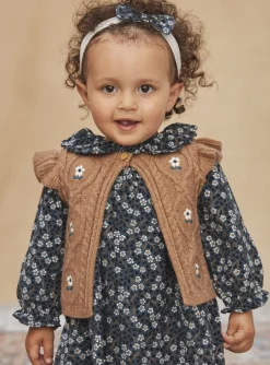 Knitwear, Sweater, Cardigan | Knitwear, Sweater, Cardigan-Sergent Major Heather brown CARDIGAN WHITHOUT SLEEVES