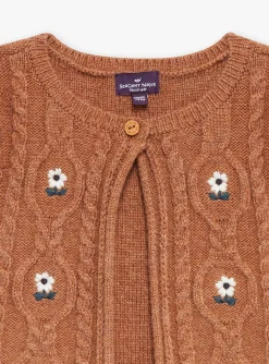 Knitwear, Sweater, Cardigan | Knitwear, Sweater, Cardigan-Sergent Major Heather brown CARDIGAN WHITHOUT SLEEVES